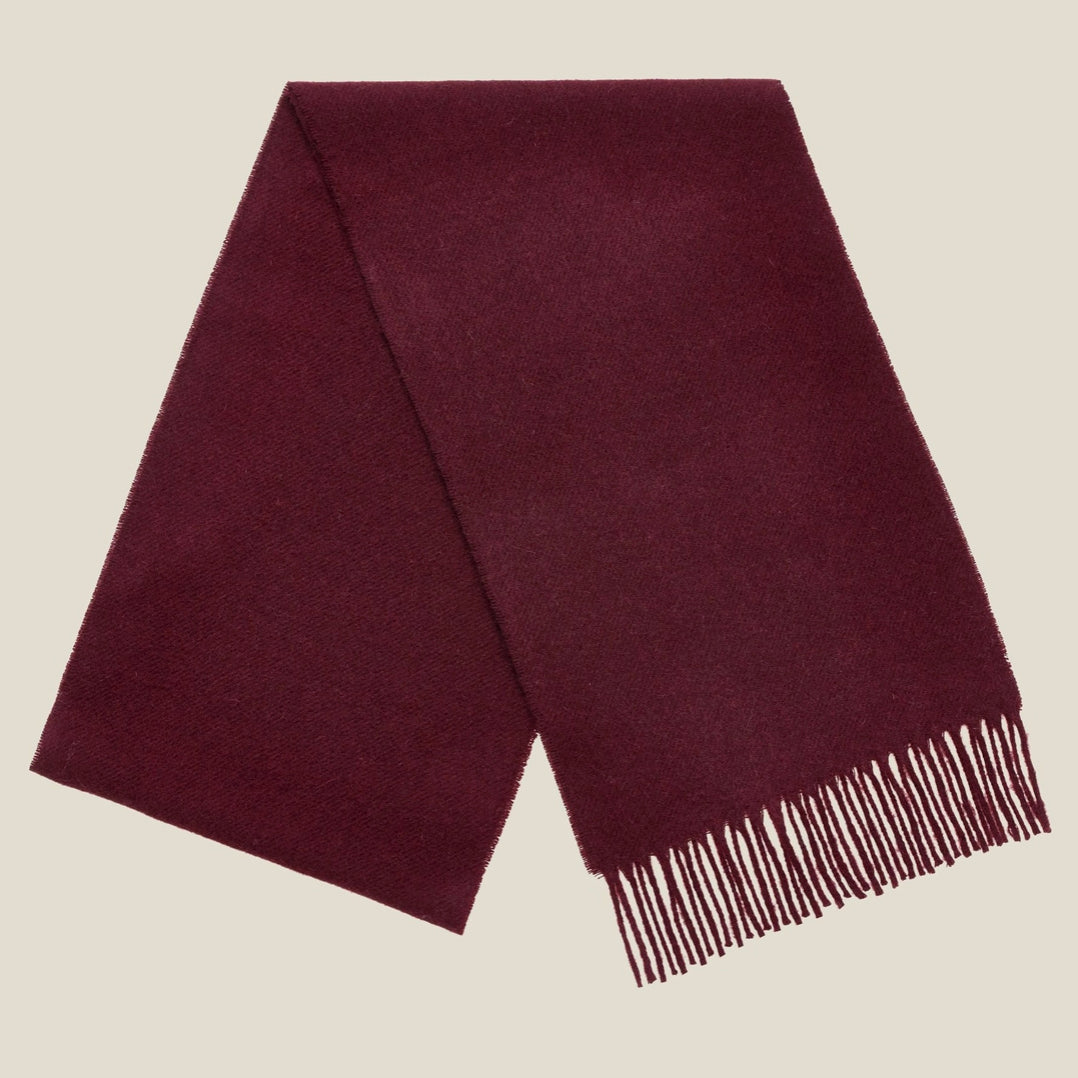 Bronte Moon Merino Wool Scarf in Claret
