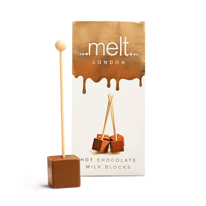 Melt hot chocolate milk blocks