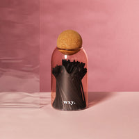 Cork Ball Tinted Glass Matches pink - Gift for candle lover and new home gift