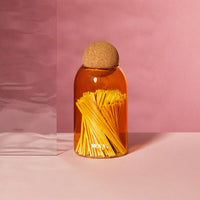 Cork Ball Tinted Glass Matches yellow - Gift for candle lover and new home gift