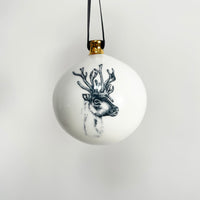 Luxury Bone China Reindeer Bauble & Candle