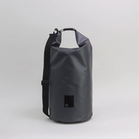 Grey dry bag on grey background