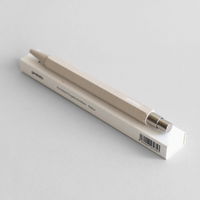 Circular Ballpoint Pen on top of box with a white background