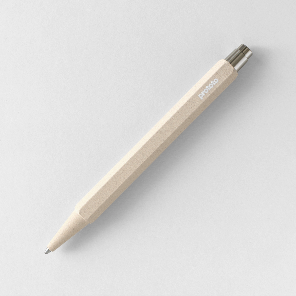Circular Ballpoint Pen Natural colour on white back ground
