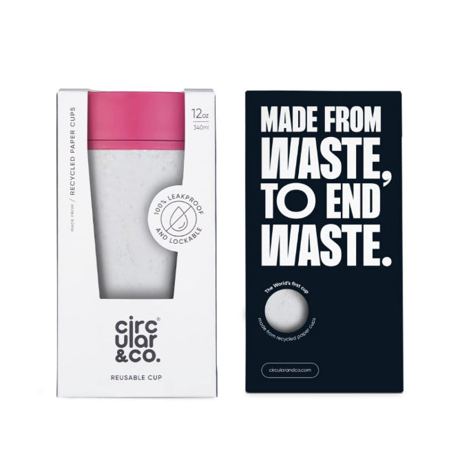 Circular & Co reusable pink coffee cup 