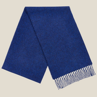 Cobalt Blue scarf on white background 