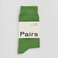 Green Socks with Pairs label on light background