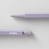 Purple pen with 'Prototo' branding on a light gray background