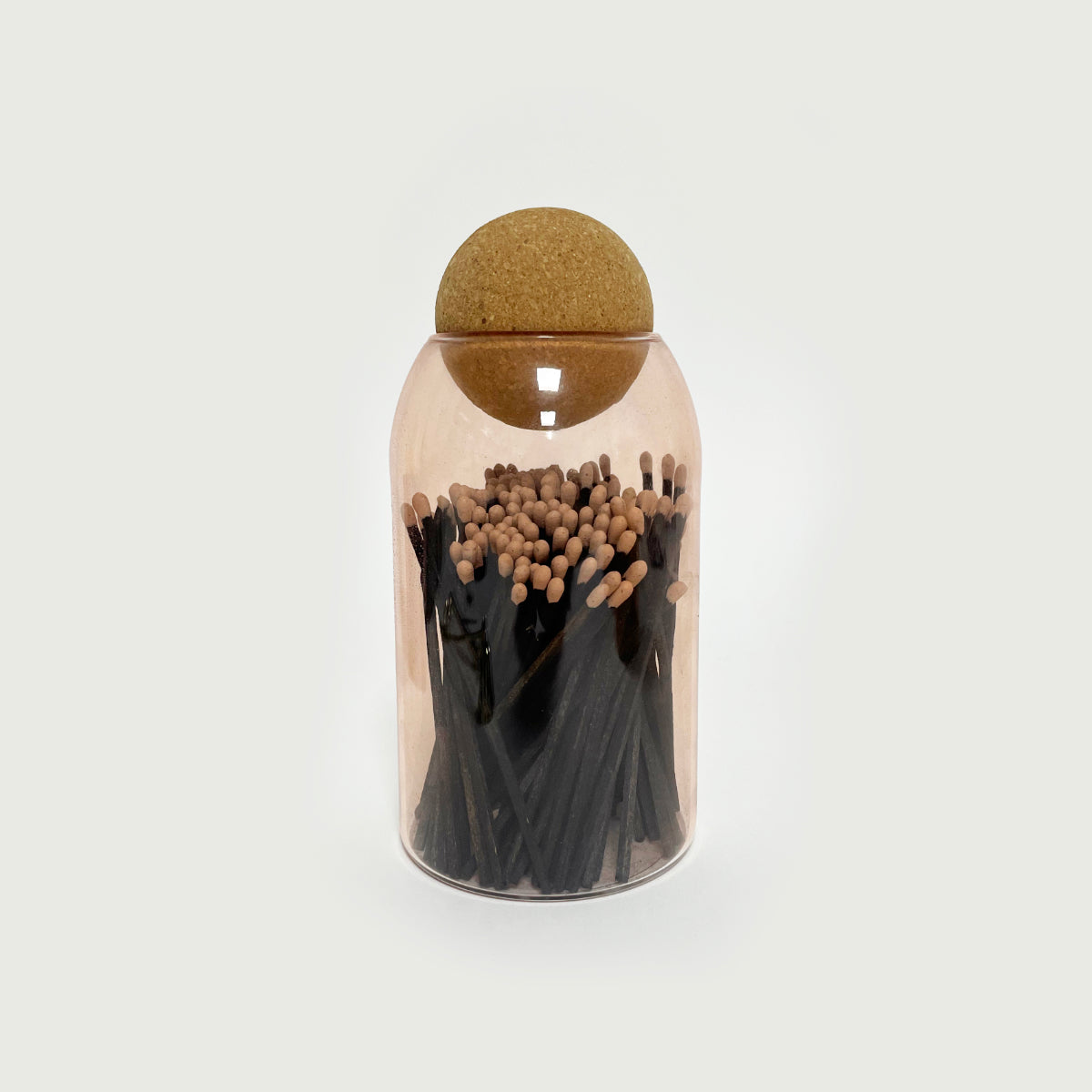 Cork Ball Tinted Glass Matches pink - Gift for candle lover and new home gift