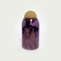 Cork Ball Tinted Glass Matches plum - Gift for candle lover and new home gift