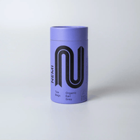 Purple cylindrical container with Nemi branding on a white background