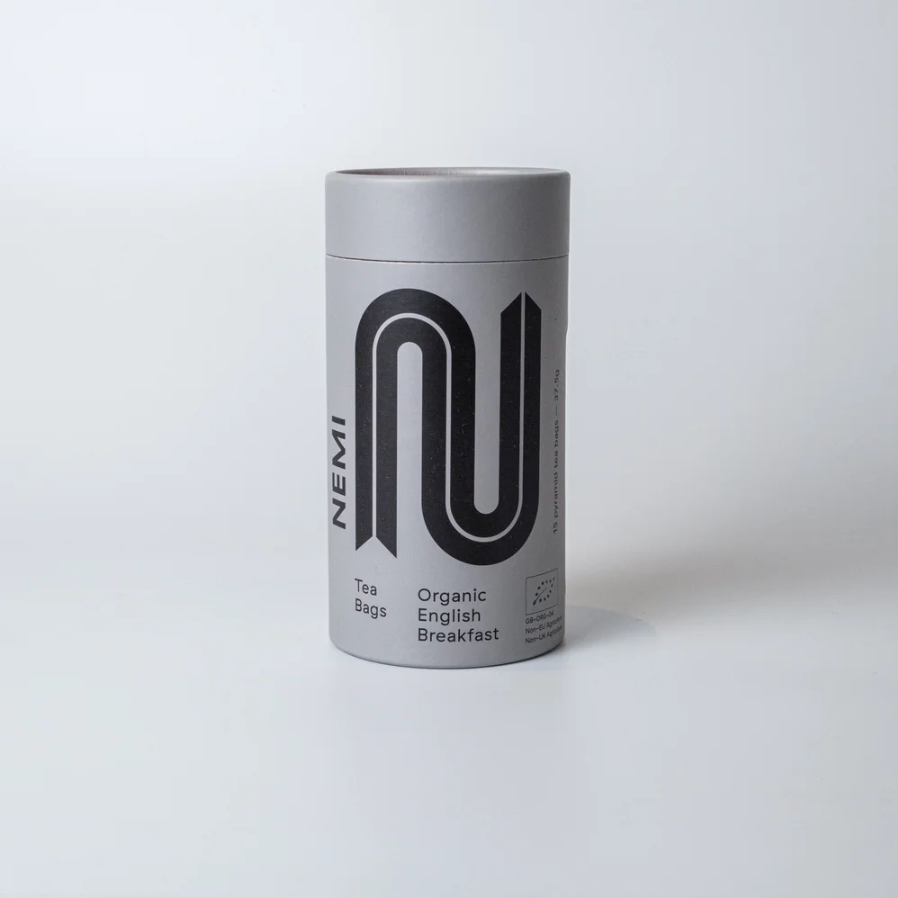 Nemi tea bags packaging on a white background