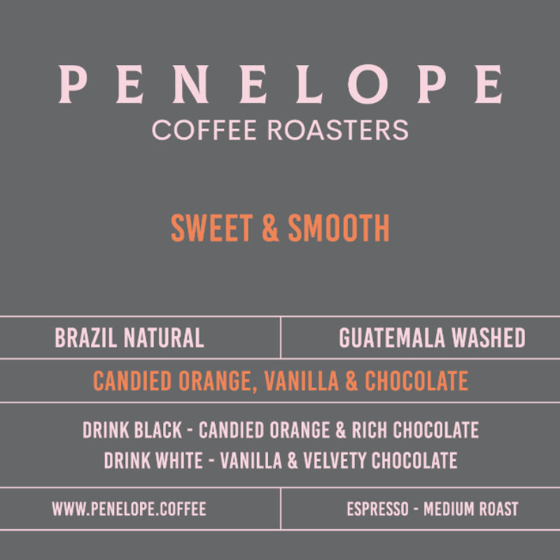 Penelope coffee sweet and smooth label
