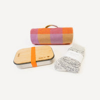 Tom Lane Alpaca Walking Fleck Socks with Picnic blanket and Sandwich tin - outdoors picnic gift set