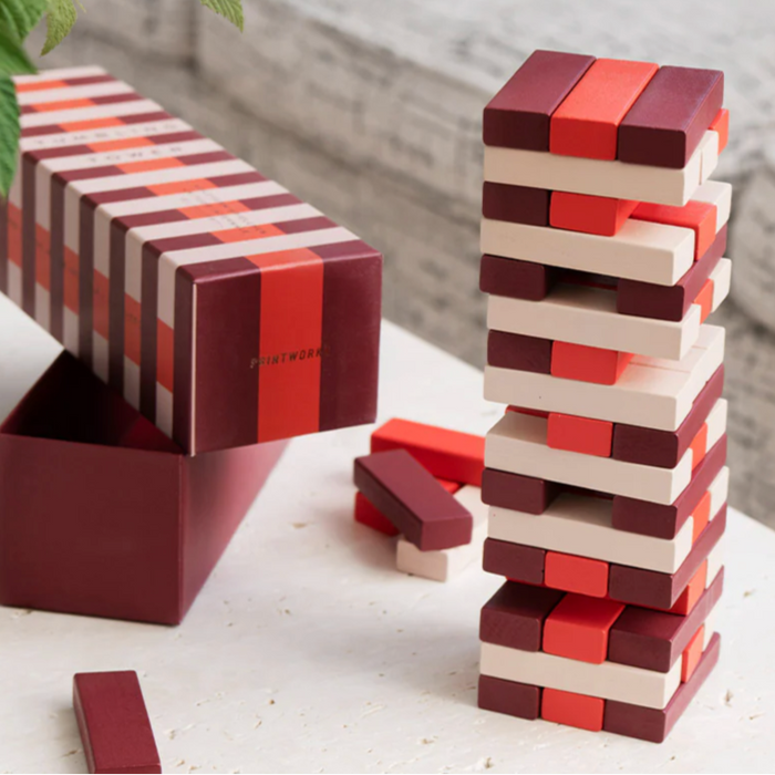 Lifestyle image of print works tumbling tower game