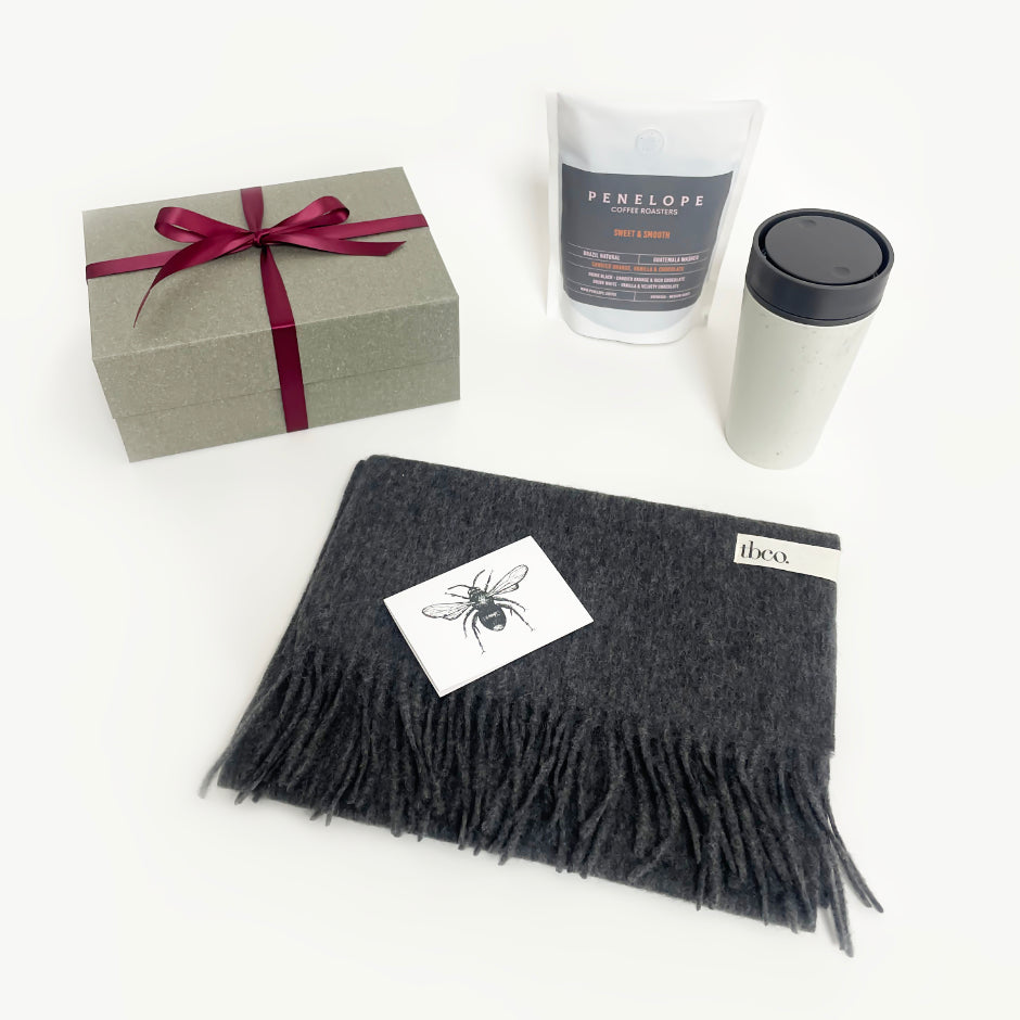 Coffee & Lambswool Scarf Gift Set