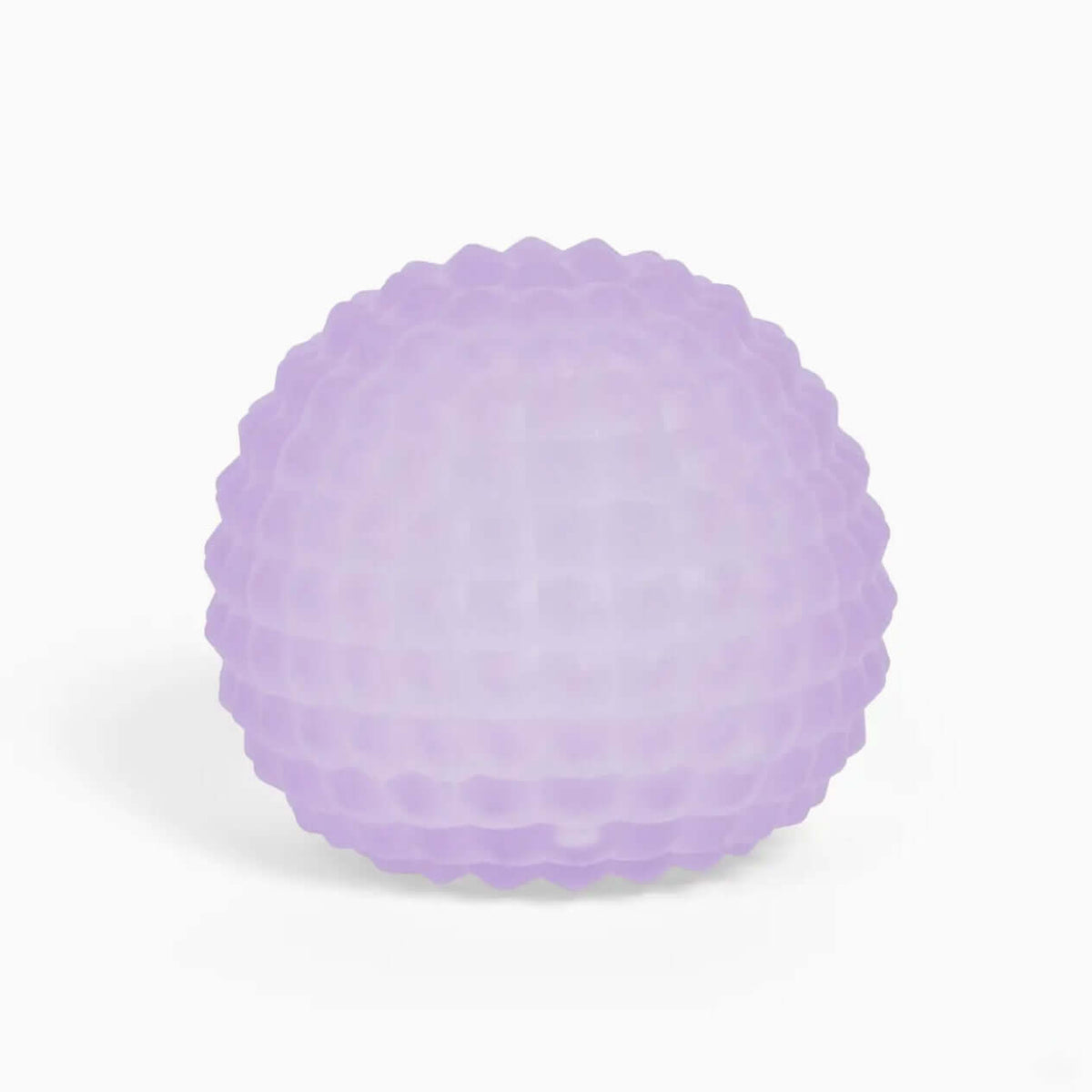 Purple textured ball on a white background