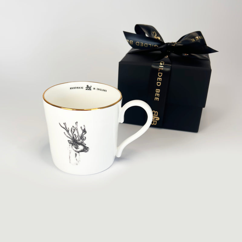 Gilded Bee Bone China Mug