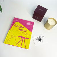 Create Space book by Dilly Carter and Unplug candle from The Muses London