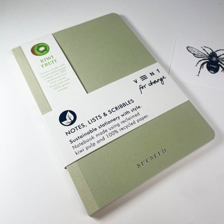 Vent for change sustainable Sucseed Notebook made from Kiwi
