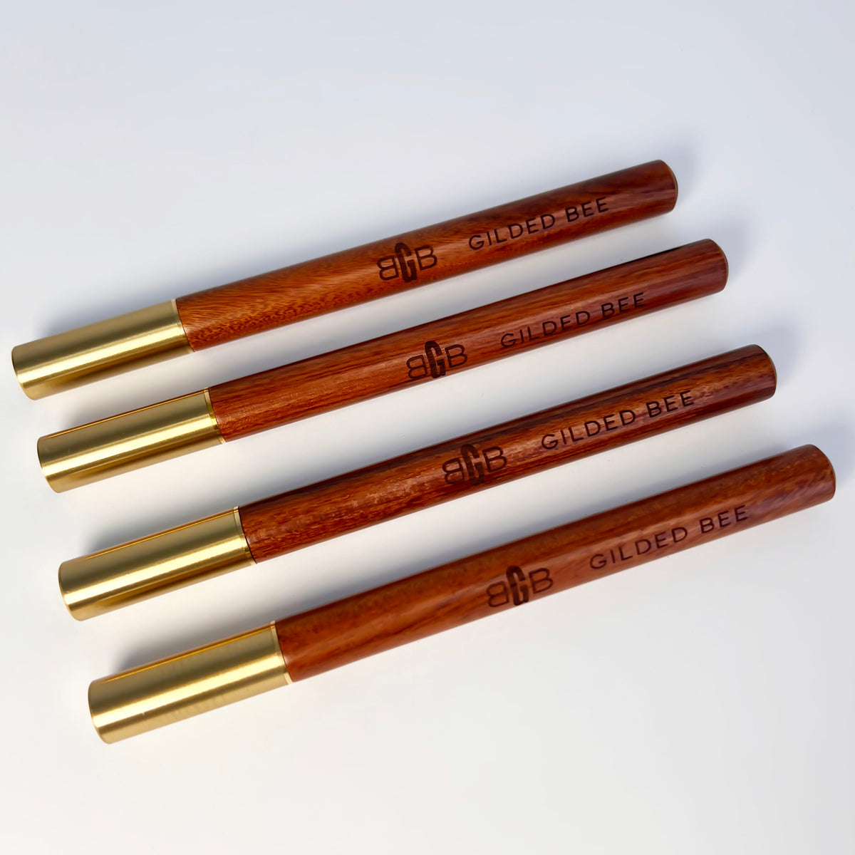 Walnut & Brass Branded Pens (MOQ 24)