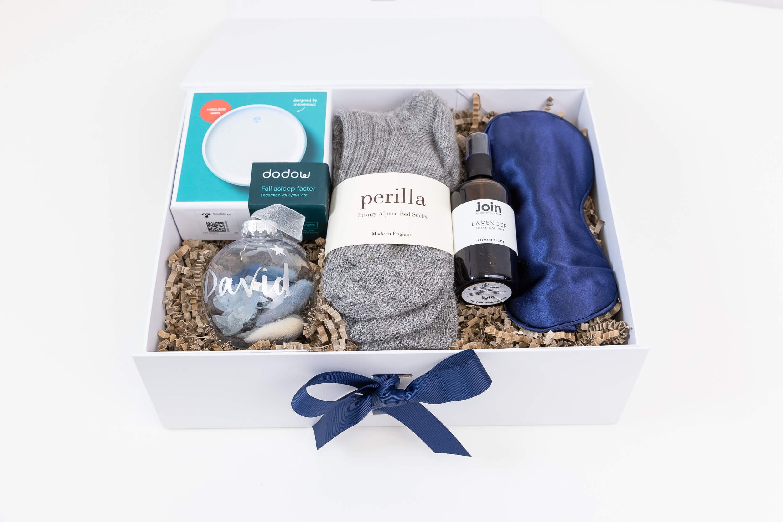 Sweet Dreams Christmas Employee Gifts with Perilla alpaca bed socks, British-made silk eye mask and Join lavender mist