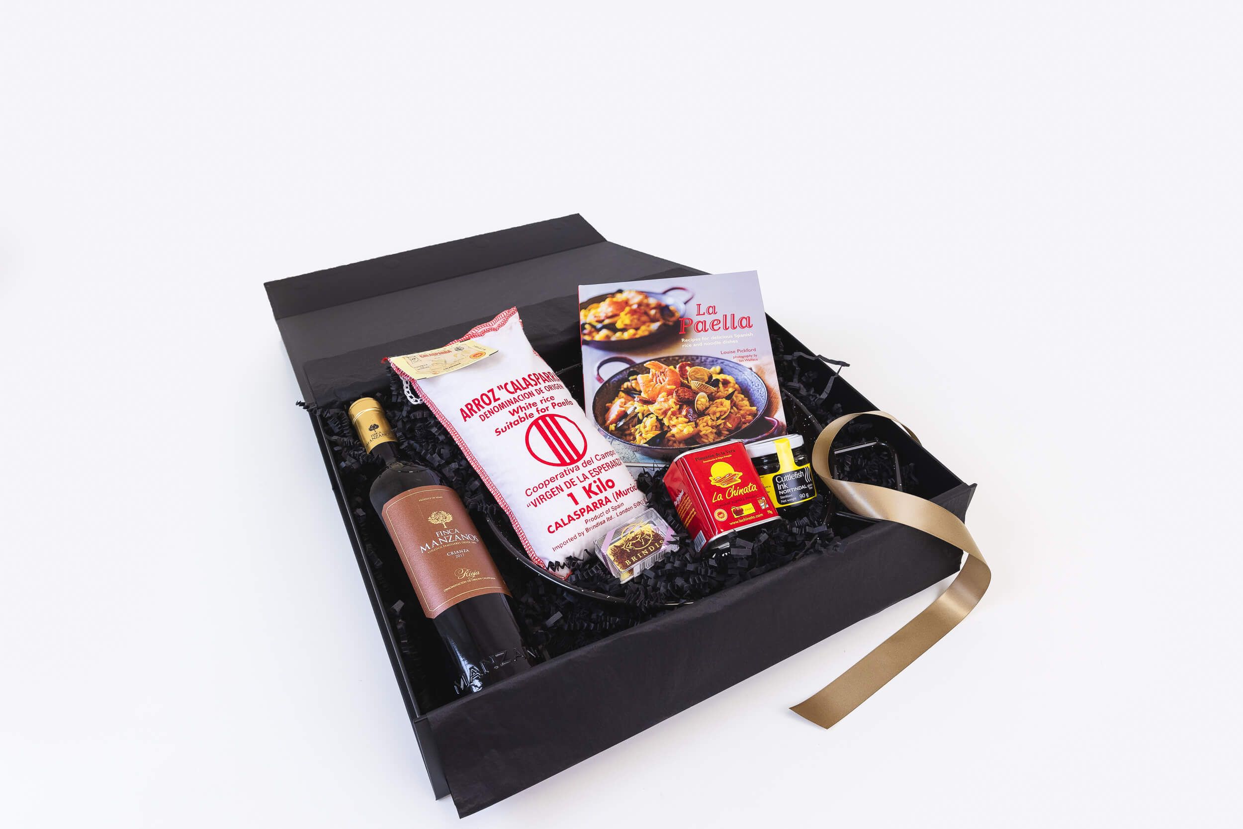 New year corporate gifts including ingredients for a Spanish feast